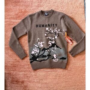 RGSTR Humanity Cherry Blossom Graphic Sweater Brown Size M